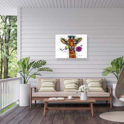Karrie Evenson Giraffe Outdoor  Canvas
