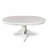 Guistino Traditional 7-Piece 60 Inch Oval Extendable Dining Set, White Finish With Grey Polyester Upholstered Chairs, Solid Rubberwood