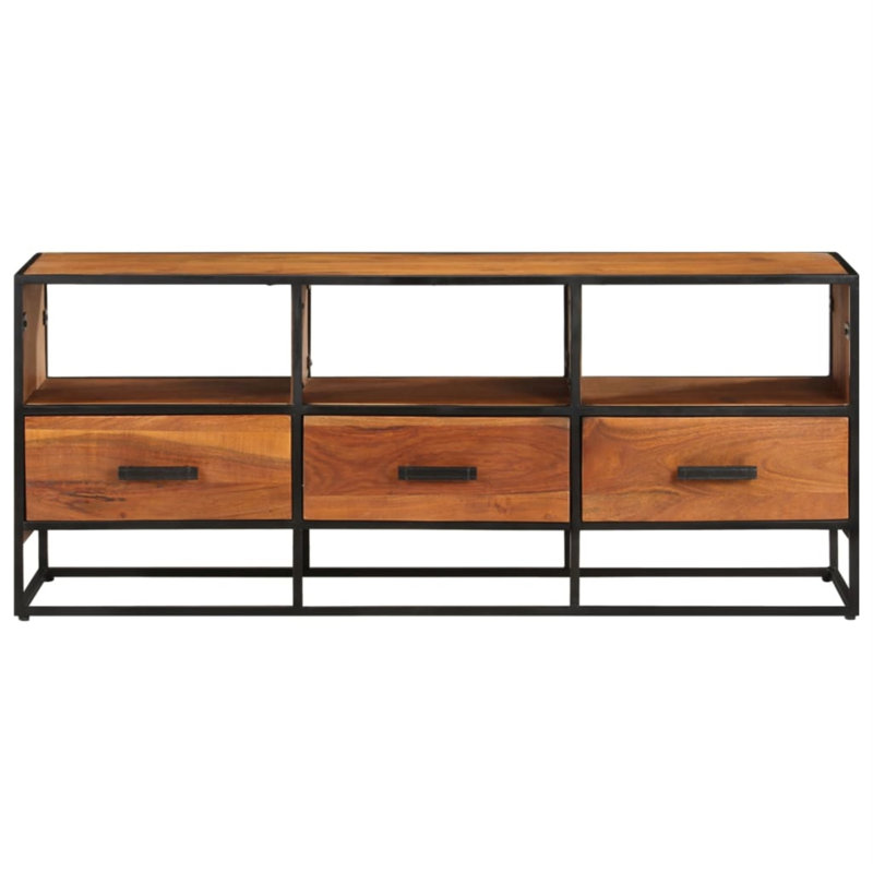 Meuble télé, Bois d'acacia rouge foncé