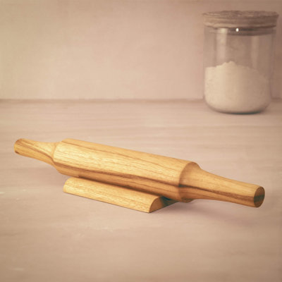 Teak Wood Belan With Stand Set