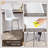 Bar Stools Set of 4,Counter Height Bar Stools with Back,Modern Faux Leather Kitchen Stools-899347624-899347630