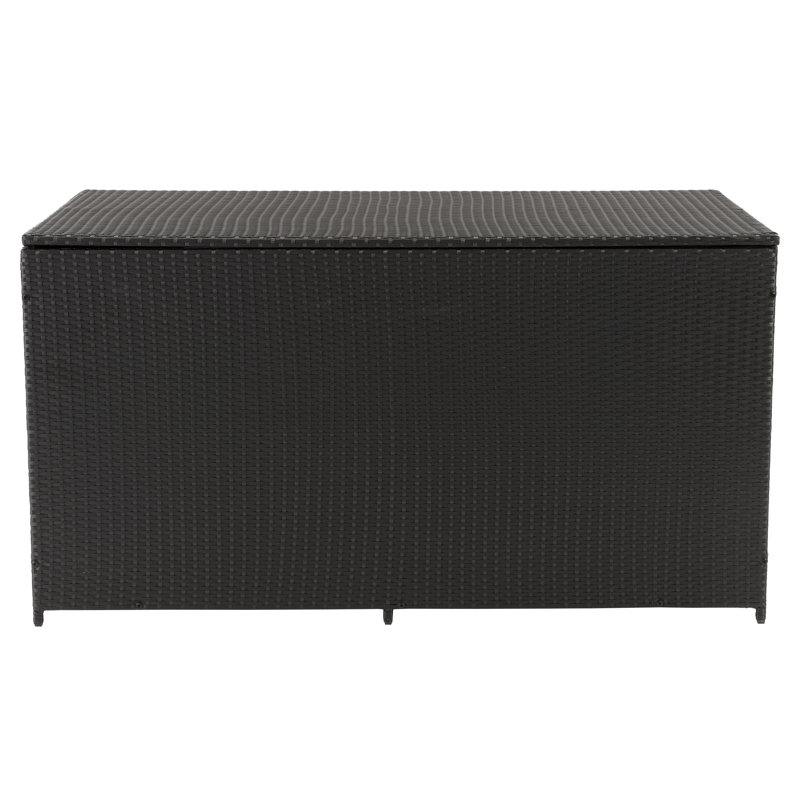 Coffre de terrasse en résine résistante à l'eau de 240 gallons Latitude Run® en noir