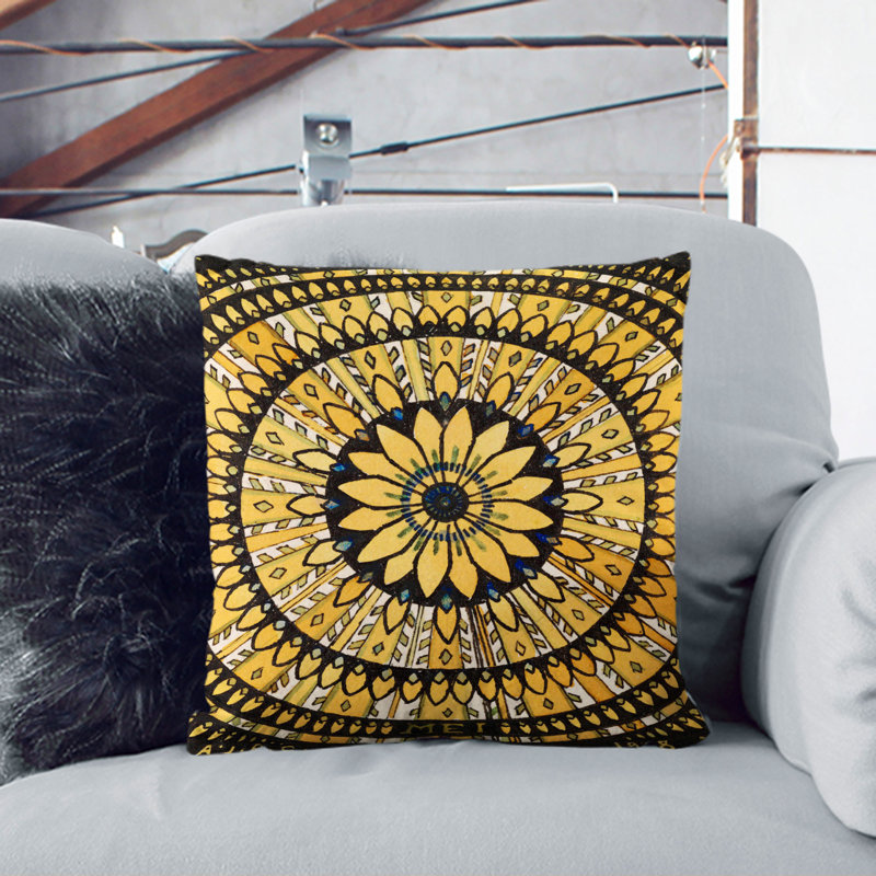 Flowers and Leaves Scatter Cushion, 40cm H x 40cm W x 15cm D