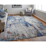 Groh Pappalardo Abstract Contemporary Area Rug, Multi/Ivory
