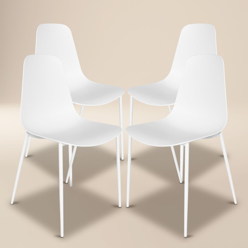 Ensemble de chaises de salle à manger intérieur / extérieur Isla (ensemble de 4), Blanc