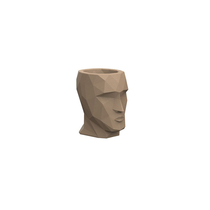 Adan Planter, 7" H x 5" W x 7" D, Camel