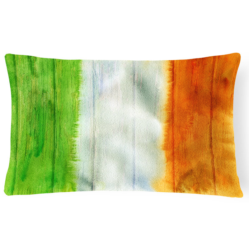 Drapeau irlandais sur coussin lombaire en bois