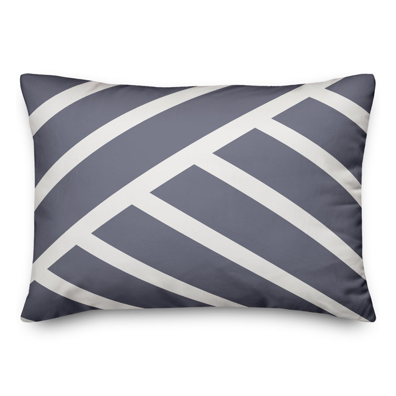 Abstract Outdoor Throw Pillow, Blue