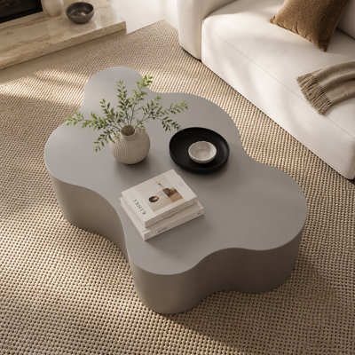 Crown-Shaped Stainless Steel Coffee Table for Living Room in Silver