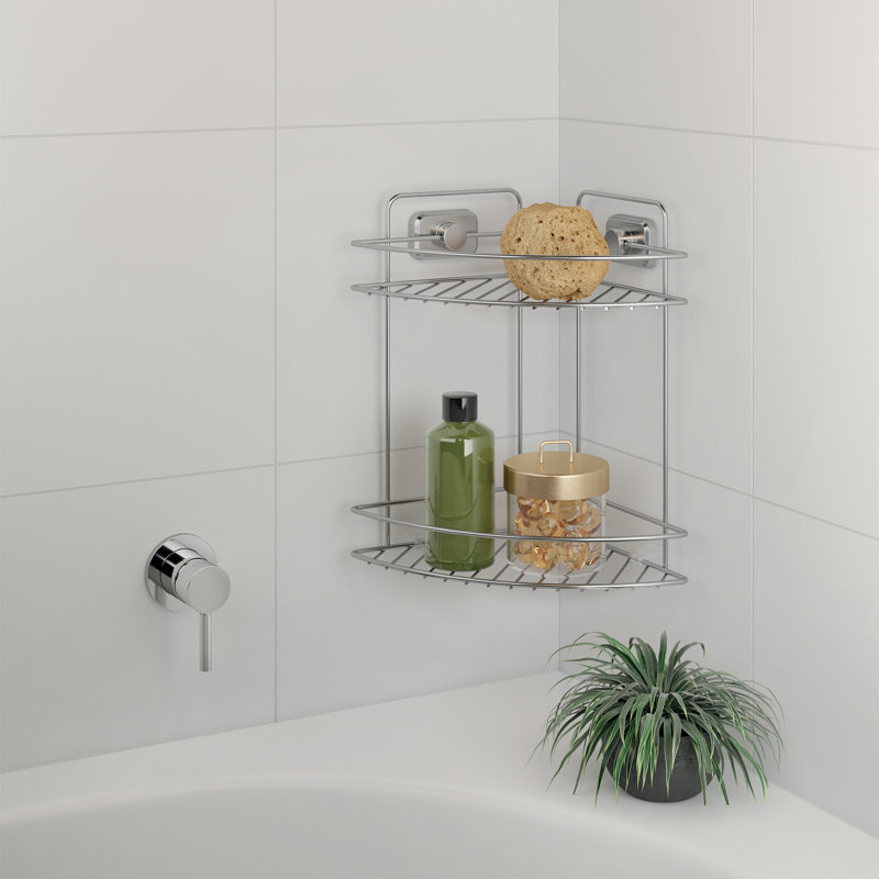 Iron Bathroom Shelves, 35cm H x 23cm W x 23cm D