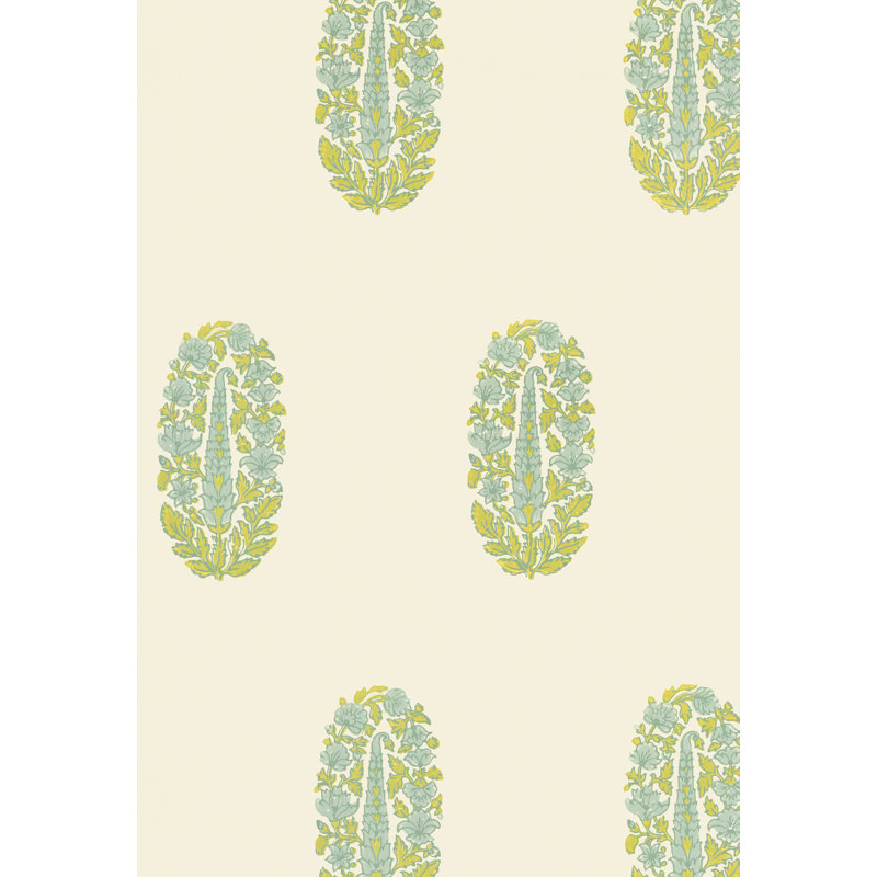 Papier peint Askandra, Poire et bleu d'eau