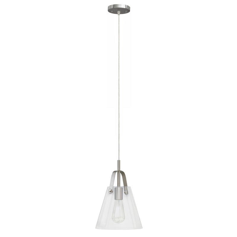 Plafonnier suspendu 1 lumière Dana, Acier Inoxydable