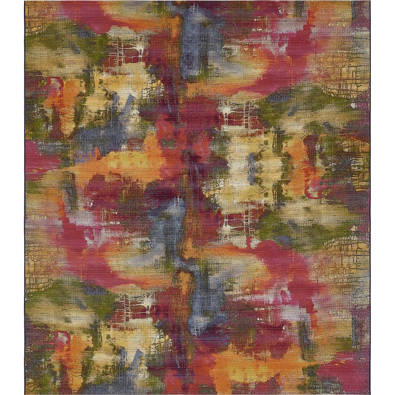 Tapis de véranda d'extérieur couleur magenta, Rectangle 10 pi x 12 pi