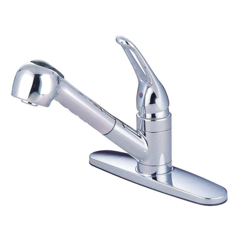 Robinet de cuisine à poignée simple pull out
