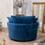 Fayyaz Velvet Swivel Base Cuddle Chair-1745034638