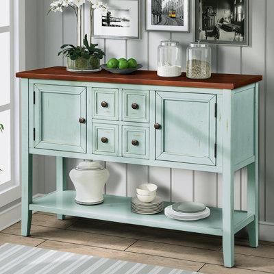 Cambridge Series Buffet Sideboard Console Table with Bottom Shelf by Red Barrel Studio