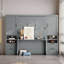 Lit escamotable double avec placard et tiroirs-260775500