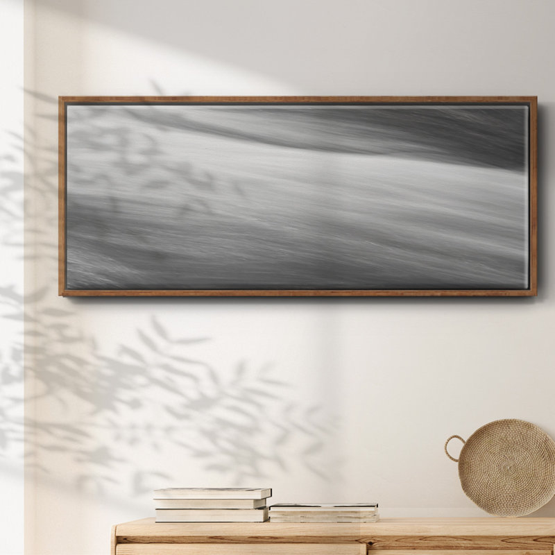 Panneau noir et blanc VI - Toile avec cadre, H 12 po x l 30 po