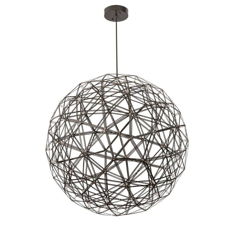Luminaire suspendu sphérique unique à 92 lumières Geosphere