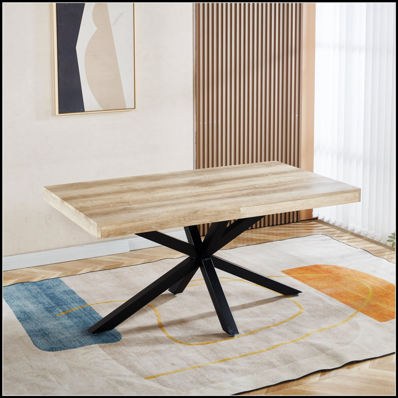 Table de salle à manger et de bureau extensible en noyer, longueur réglable pour une utilisation polyvalente dans la maison et les espaces de travail, 240/200 / 160x90x75cm