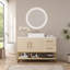 Meuble-lavabo moderne de 36 po avec lavabo vasque en céramique, meuble autoportant d'appoint doré-122947381