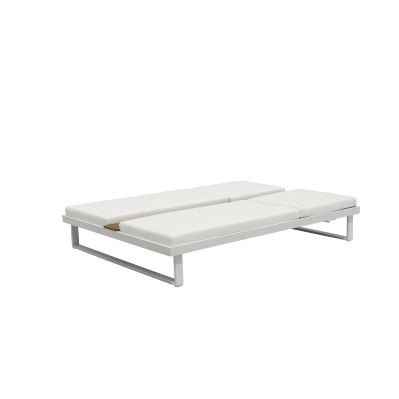 Sandy Outdoor Chaise Lounge, White, White