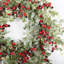 26" Artificial Eucalyptus Berry Fall Winter Front Door Wreath For Christmas