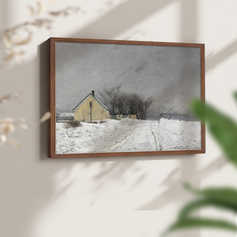 Paysages rétro-DCCV-impression encadrée - réaménageable, H 11 po x l 14 po, Noyer