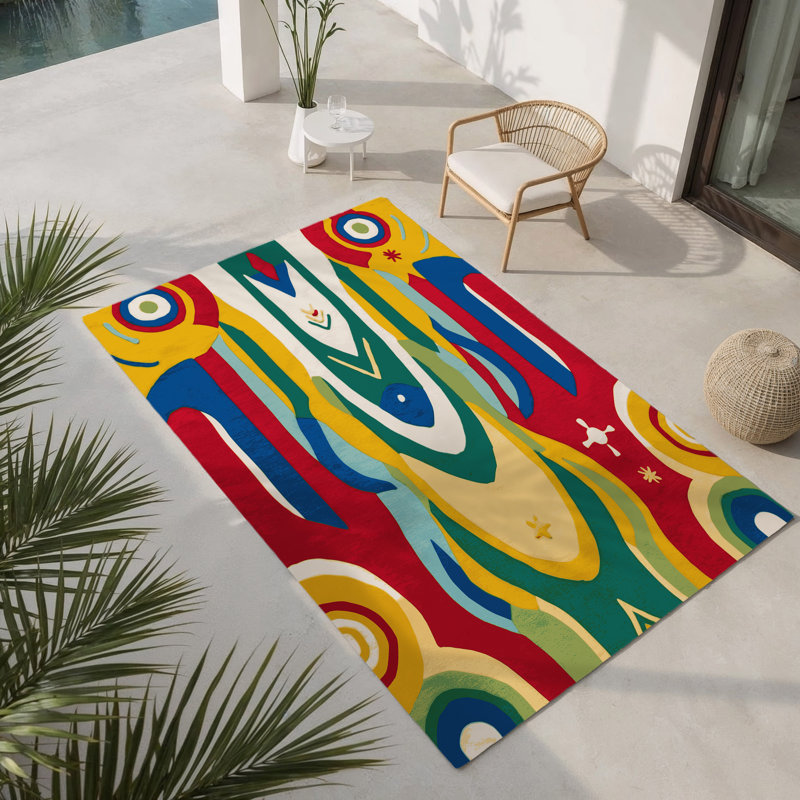 Spirited Jive Indoor And Outdoor Area Rug, Rectangle 3' x 5'