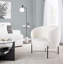 Chaise d'appoint contemporaine Breylee, chaise de chambre à coucher, fauteuil avec structure en métal