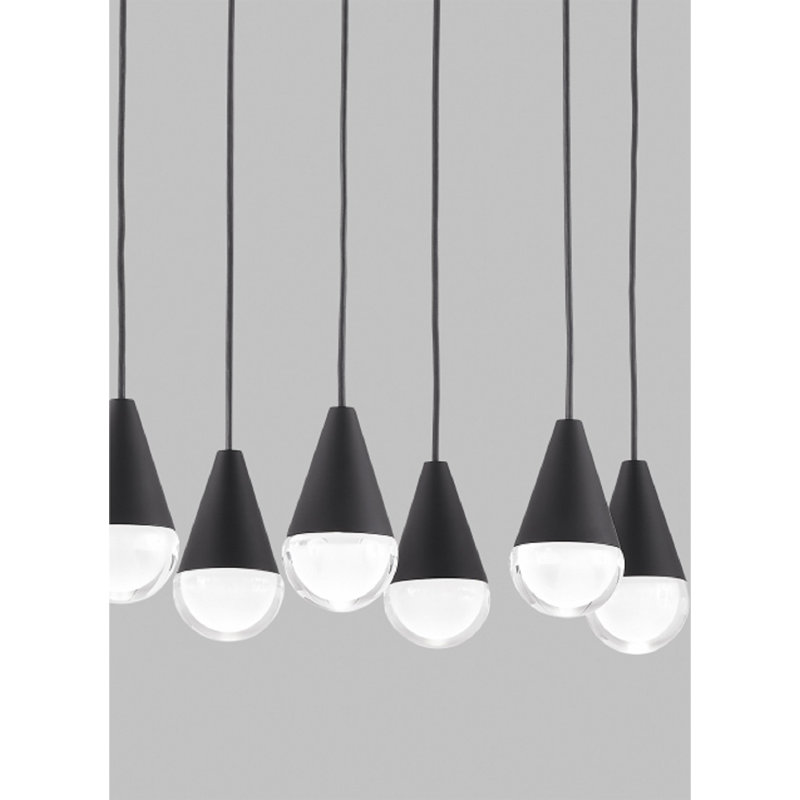 Cupola 18 - Light LED Pendant, Nightshade Black