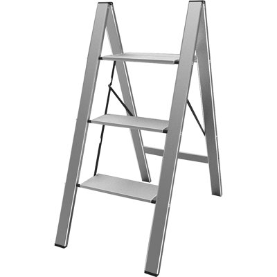 Sutton 3 - Step Aluminum Lightweight Folding Small Step Ladder