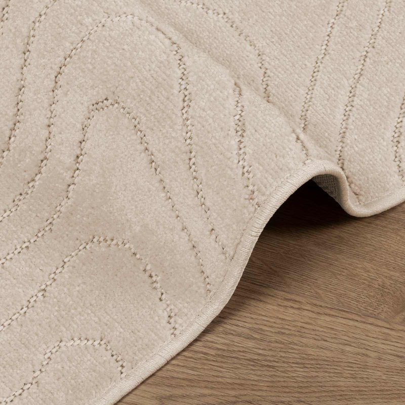 Modern Indoor and Outdoor Rug, Beige, Rectangle 200 x 280 cm