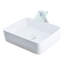 Lavabo de salle de bain rectangulaire rectangulaire en céramique avec robinet