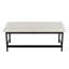 Banc en métal noir et similicuir blanc-1287411820
