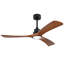 Nouveau ventilateur de plafond en bois 52 pouces avec 3 pales en bois massif, télécommande et moteur à courant continu pour le salon