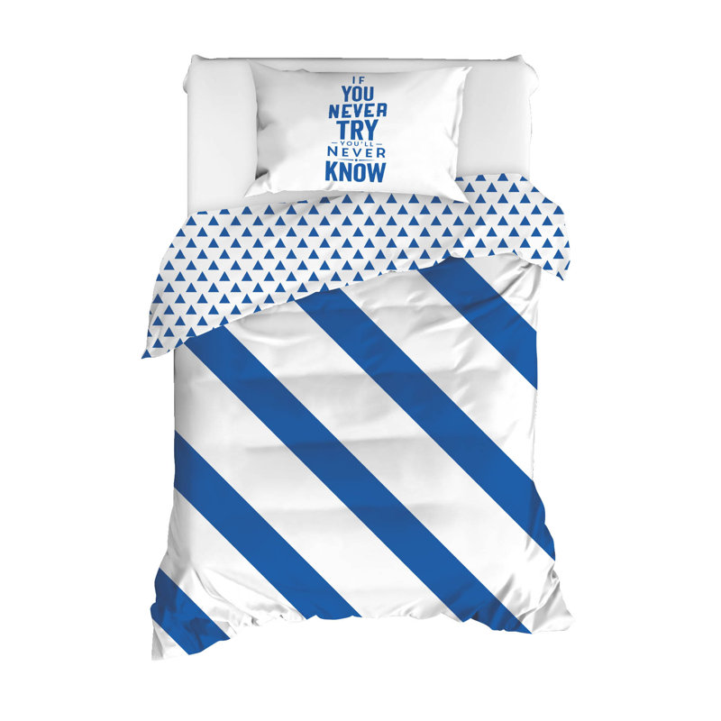 Prussia Striped Duvet Cover Set with Pillowcases, 155 x 220cm Duvet Cover + 1 Pillowcase (80 x 80)
