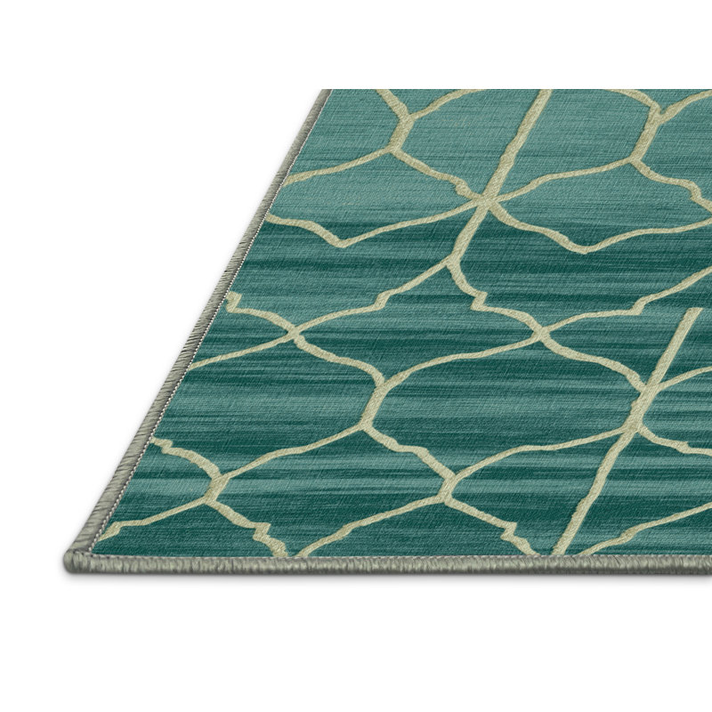 Tapis vert en treillis lavable à la machine, Rectangle 5 pi x 7 pi