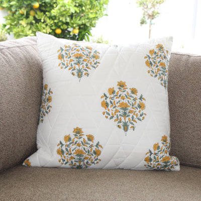 Floral Cotton Pillow Cover