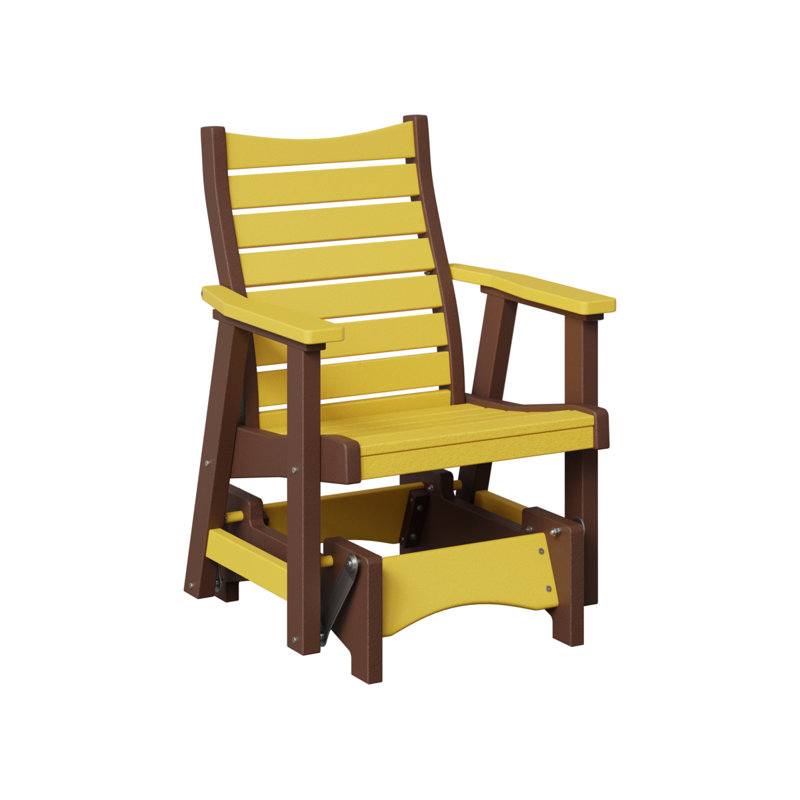 Fauteuil oscillant simple Berlin Gardens Bristol, Sunburst Yellow Top/Chocolate Brown Base