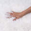 Tapis à poil long blanc doux 5 pi x 7 pi pour le salon, tapis d'intérieur pour la chambre à coucher-310520177