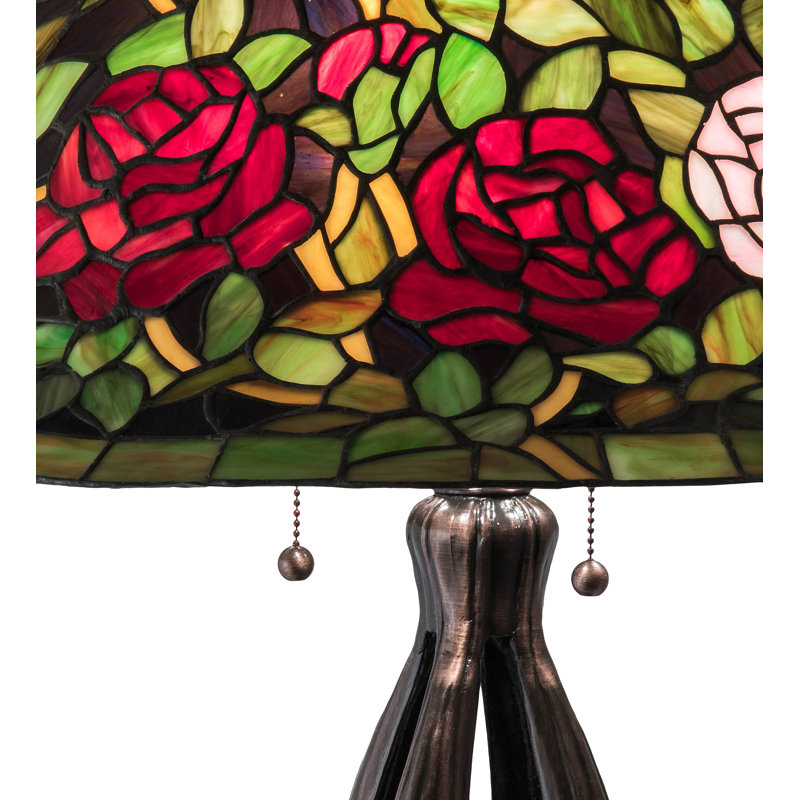 Meyda Tiffany & Stained Glass Table Lamp, 30" H x 24" W x 24" D