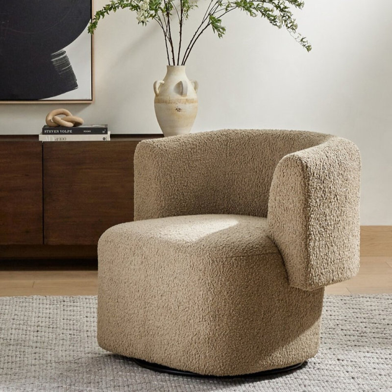 Centrale Tybalt Swivel Chair - Sheepskin Camel, Sheepskin Camel