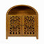 Armoire arquée sculptée à la main, armoire de rangement en bois massif avec tablette ouverte et 2 portes, grande armoire étroite pour le salon, la chambre à coucher, le vestibule