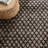 Aralin Natural Fiber Flat Weave Jute/Cotton Geometric Rug in Brown/Black-324674138