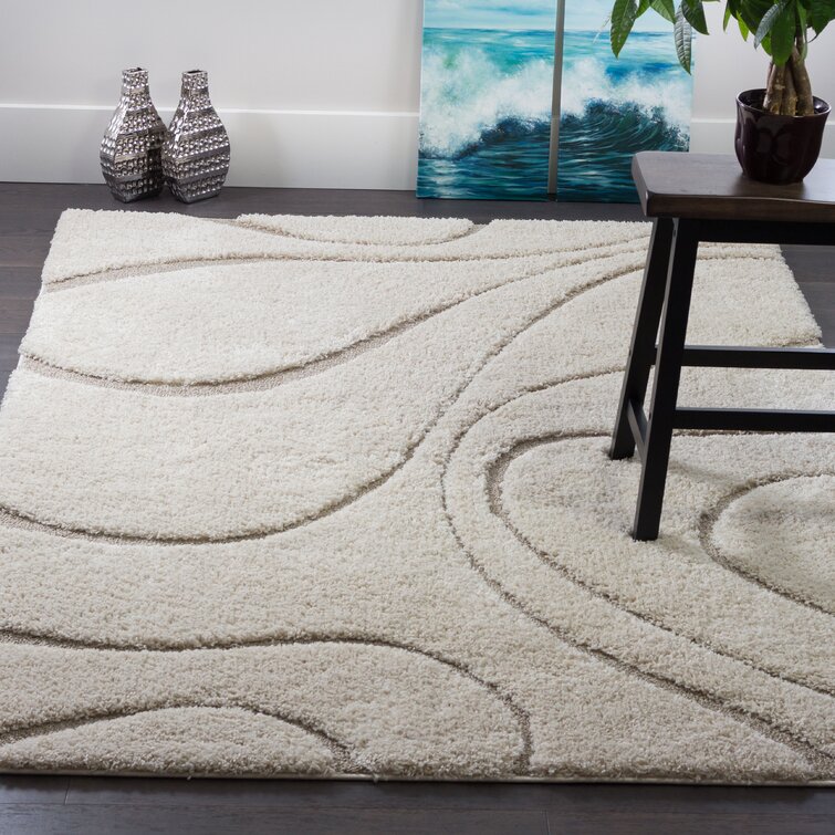 Andover Mills™ Tapis crème / beige à motif géométrique Allaire et