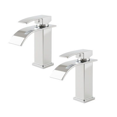 Modern Single-Handle Single Hole Bathroom Faucet (Set of 2)