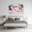 Pink Flowers And Butterfly - No Frame Print on Canvas-1920230965
