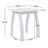 SELMA Acacia Wood Accent Side Table In White PU, Weather-Resistant Rectangular End Table For Patio, Garden, Lawn, And Living Room(White PU)
