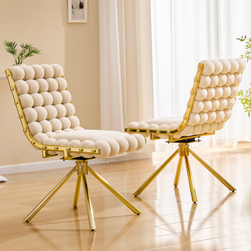 Ensemble de 2 chaises d'appoint Modern, Beige